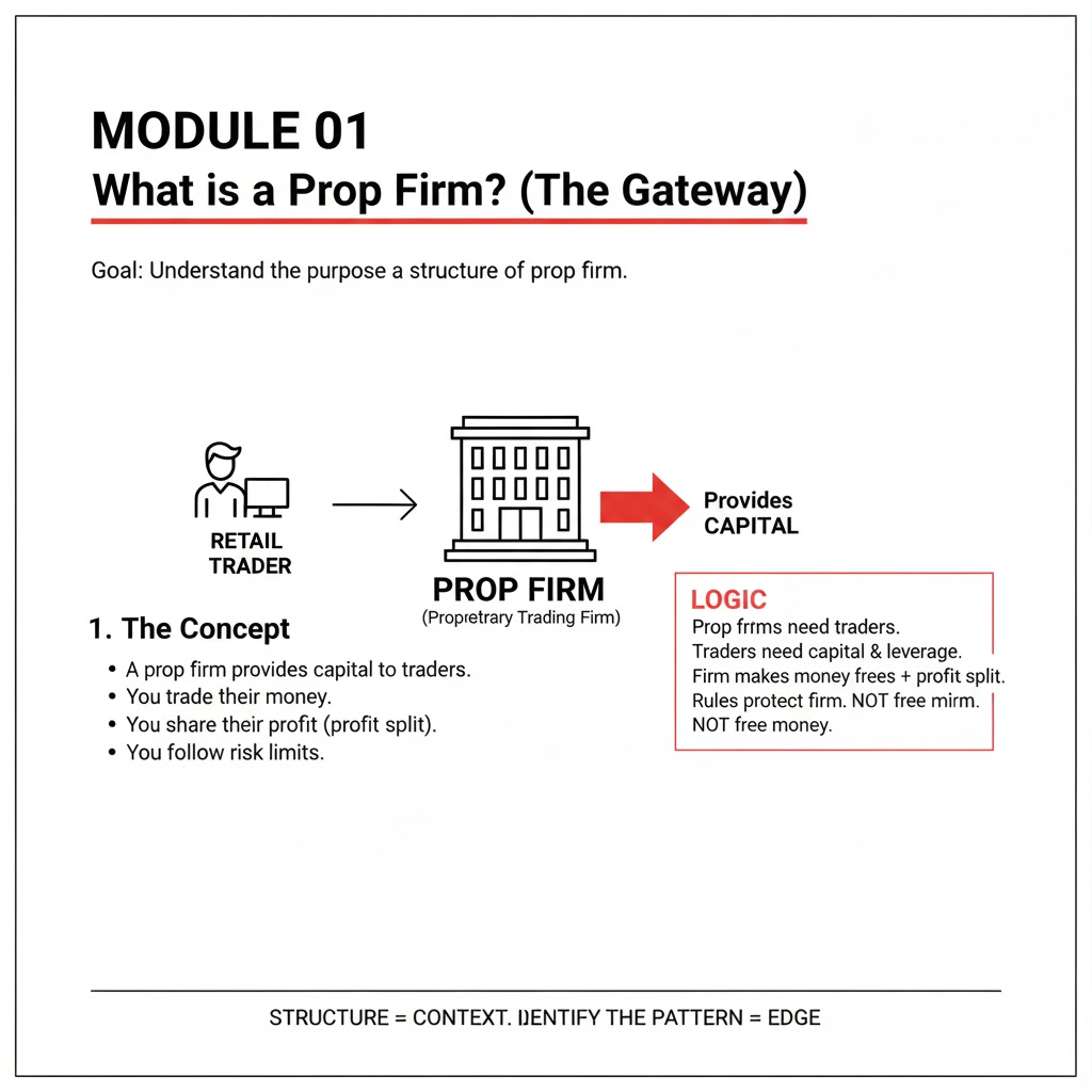 Prop firm concept diagram