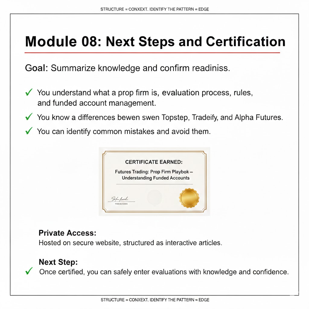 Certification completion